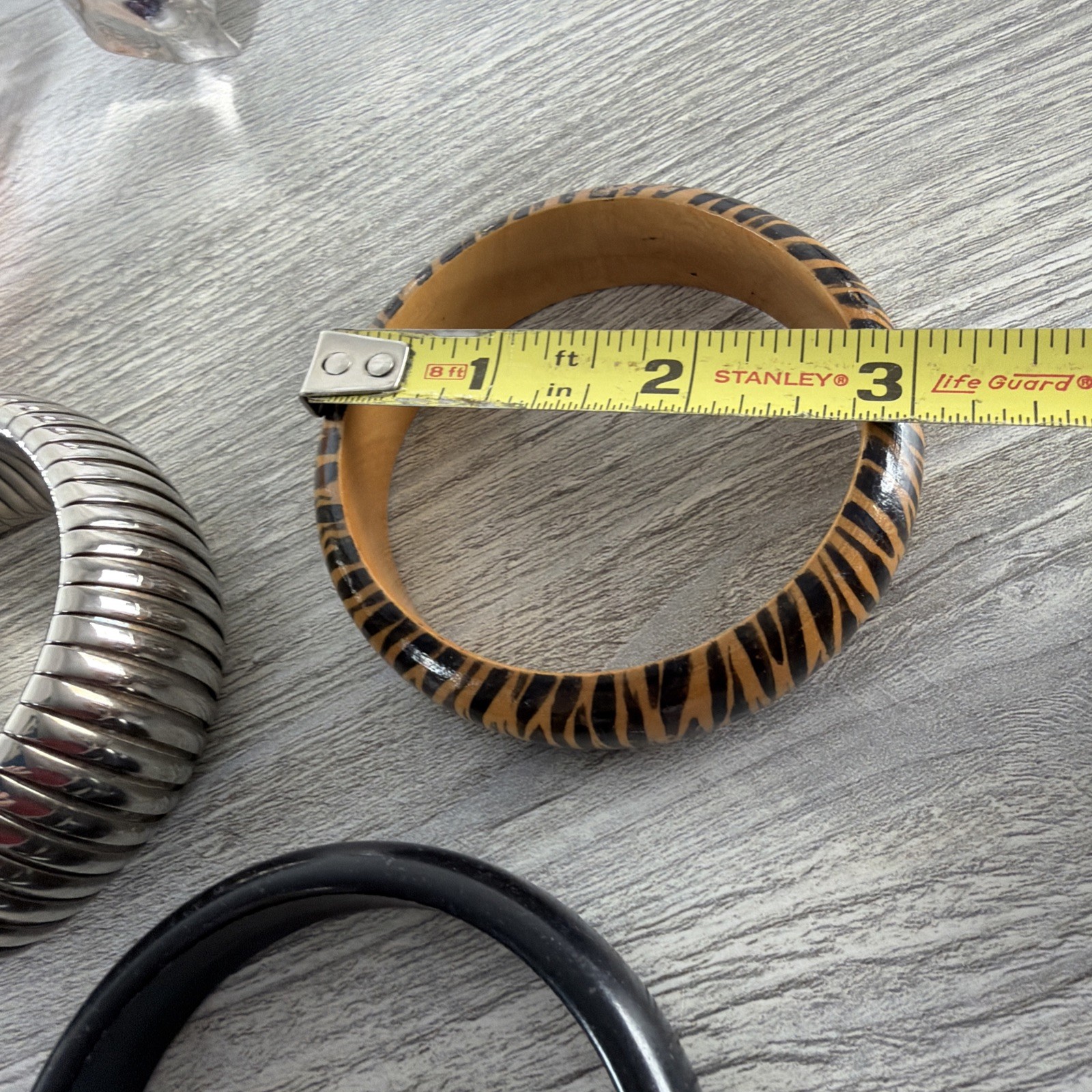 15 Pc Lot Bracelets Silver Brown Multi Color Metal Wood Plastic Mix Bangles Cuff