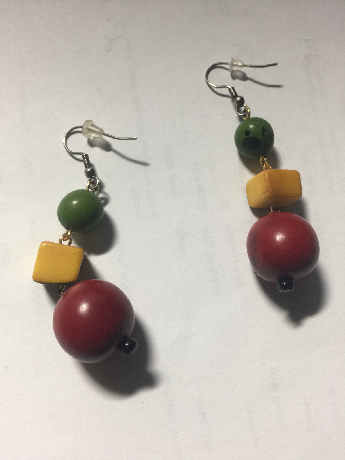 Irie Beads Reggae Rasta Red Yellow Green Black Earrings