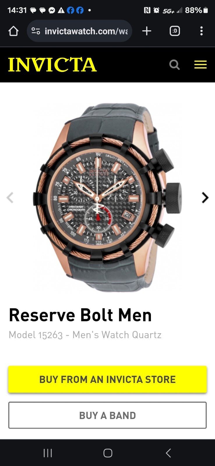 Invicta Bolt Nautical Ensemble Reserve Collection 15263