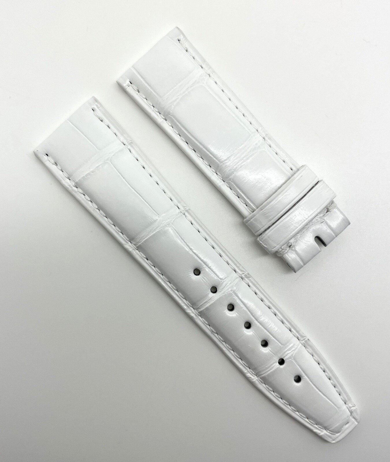 IWC 20mm x 18mm White Alligator Watch Strap Band Tang A28767 New Authentic OEM