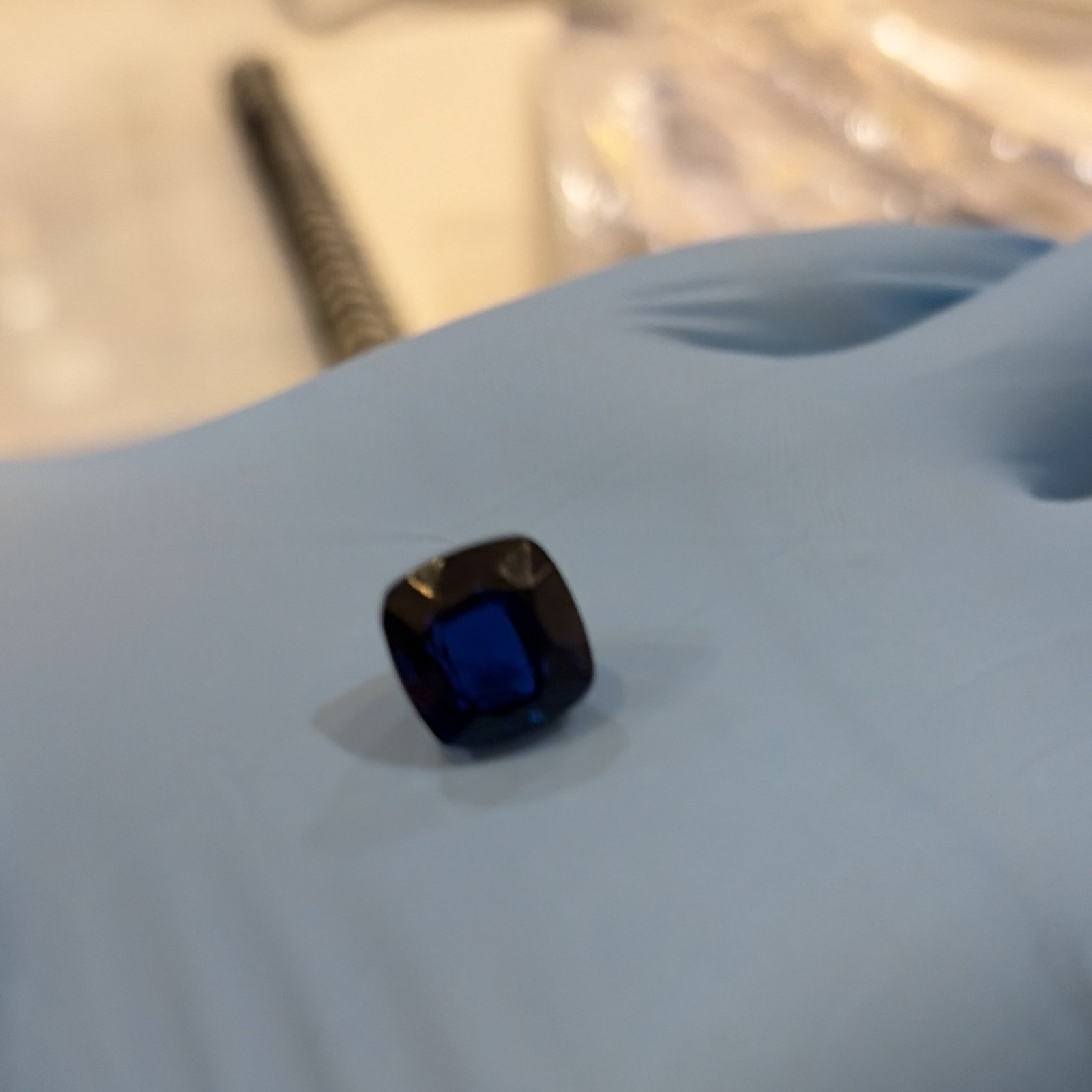 Natural Blue Sapphire Cushion Cut 9.00ct 11x11x7mm IGI Certified