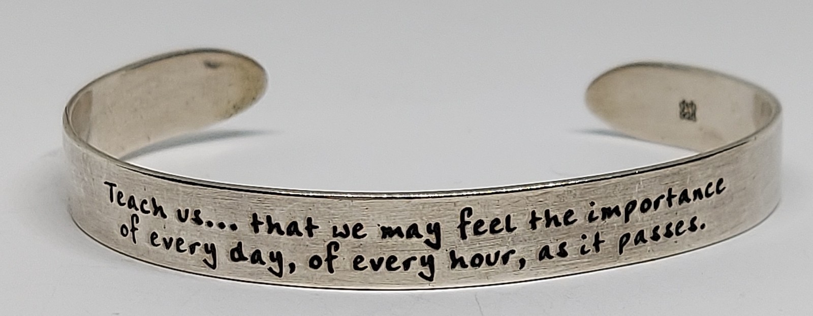 Laurel Elliott dvb Jane Austen Teach Us Cuff Sterling Silver Bracelet