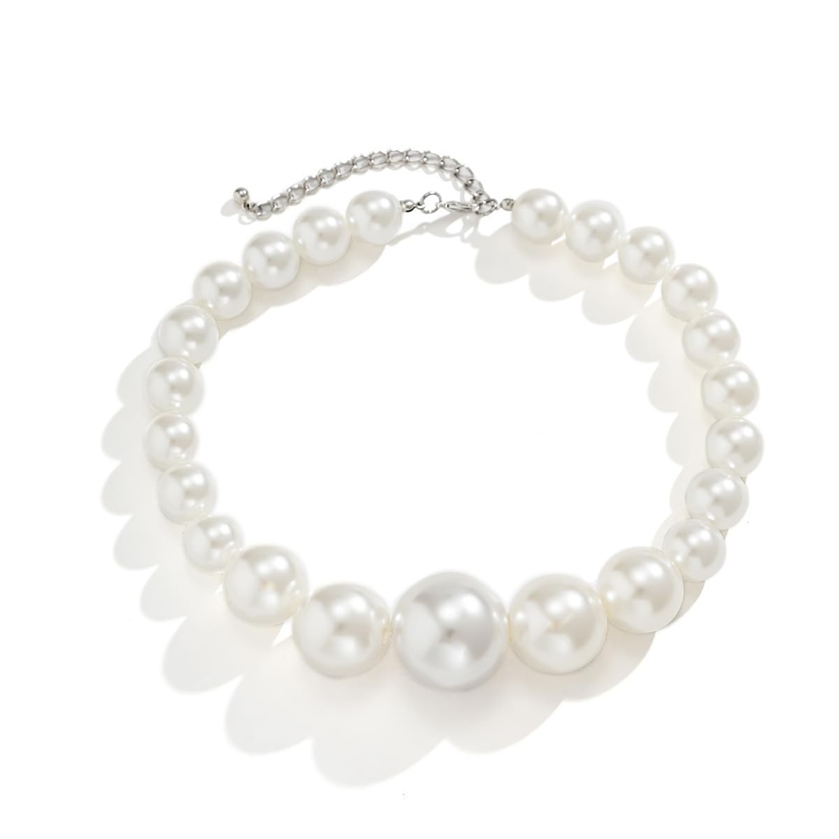 Faux Pearl Choker Necklaces for Women Big Necklace Chunky A-pearl