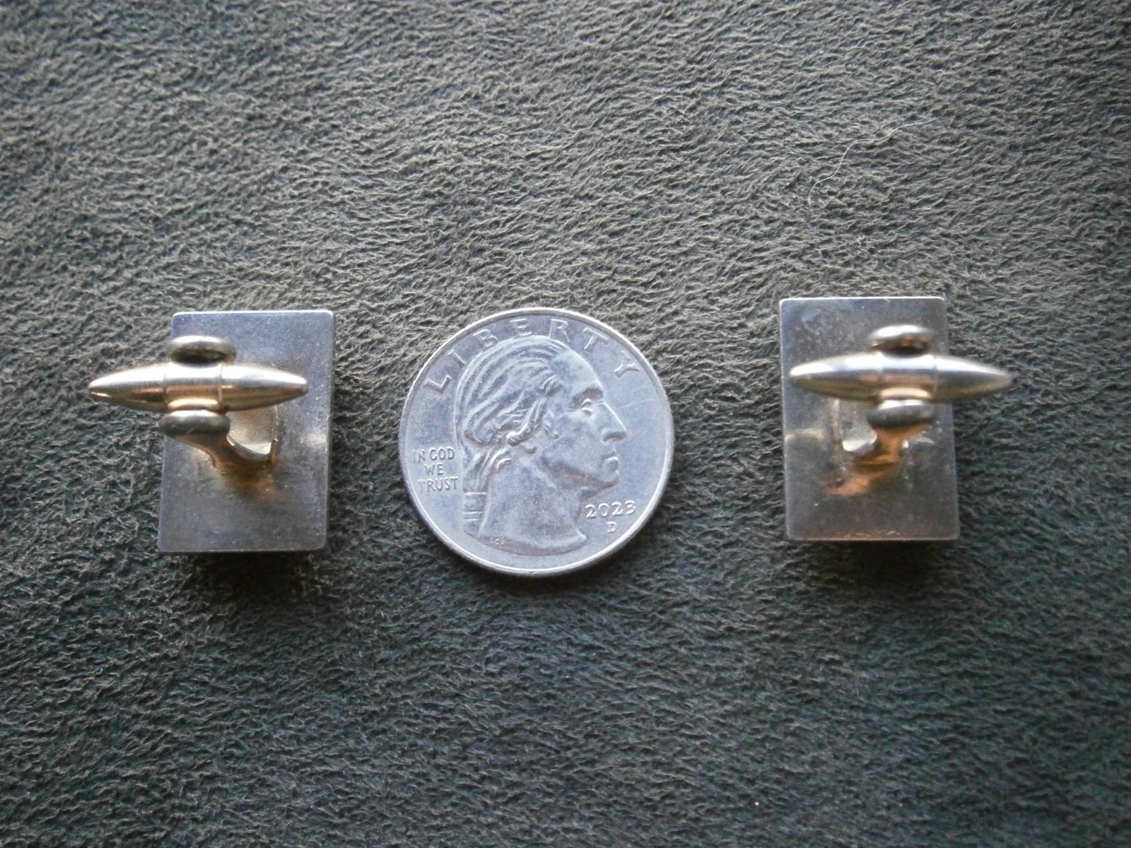 Egyptian Revival Relief Carved Hieroglyphics Gods Vtg Goldtone Cufflinks 17.0g