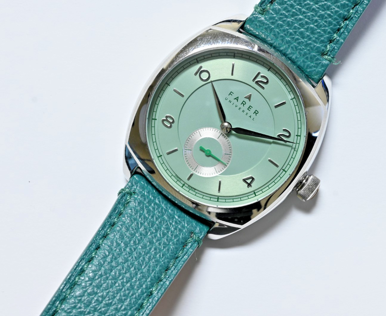 Farer Green Mansfield Manual Wind Watch SW216-1 Full Set Box and Papers