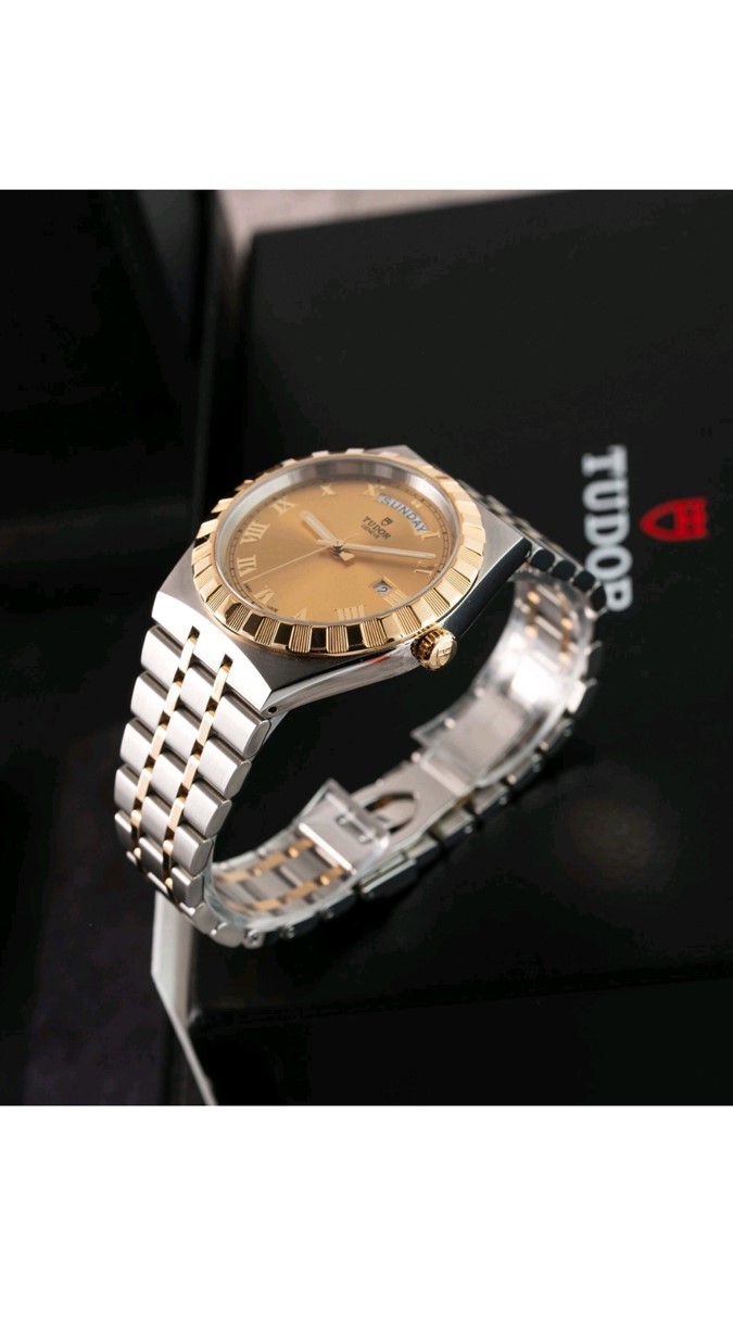 Tudor Royal 41mm Two‑Tone Champagne Dial – Full Set – 28603 – 2021