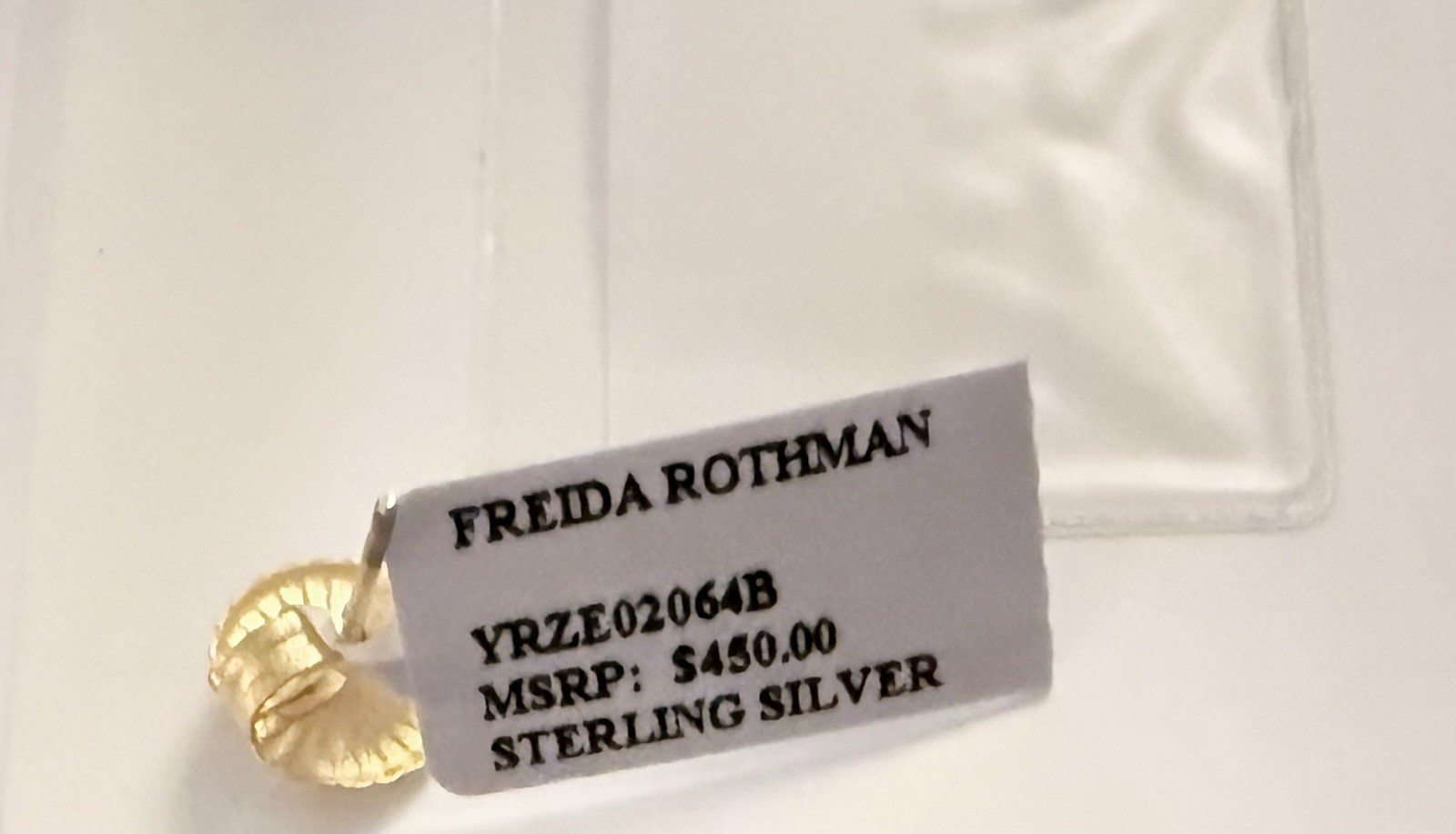 FREIDA ROTHMAN 14kt Gold Plated Sterling Silver Star Drop Earrings MSRP $450 NWT