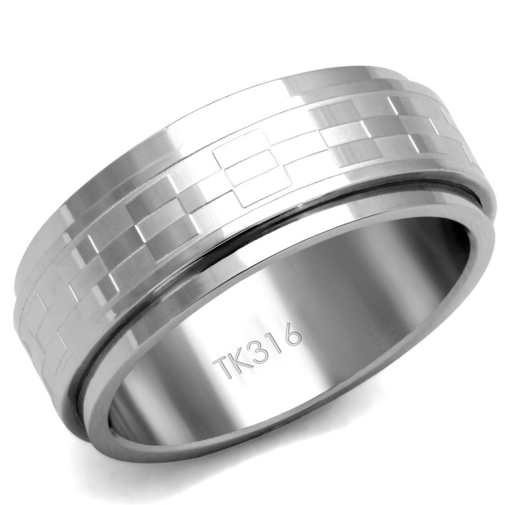 TK2942 – High polished (no plating) Stainless Steel Ring with No Stone