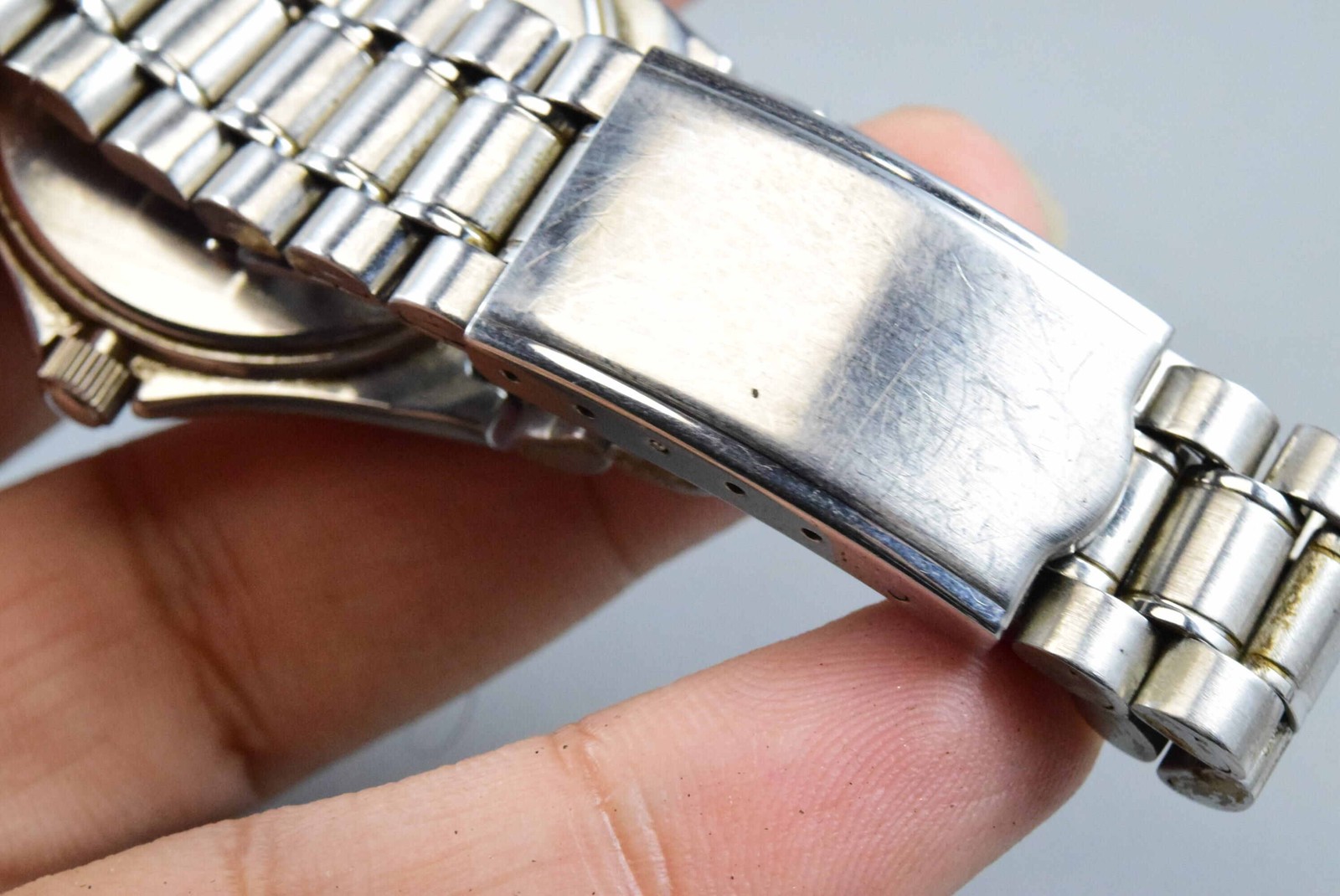 Vintage watch Seiko Chronos 5H23-7D20 White Men Quartz Round 37mm