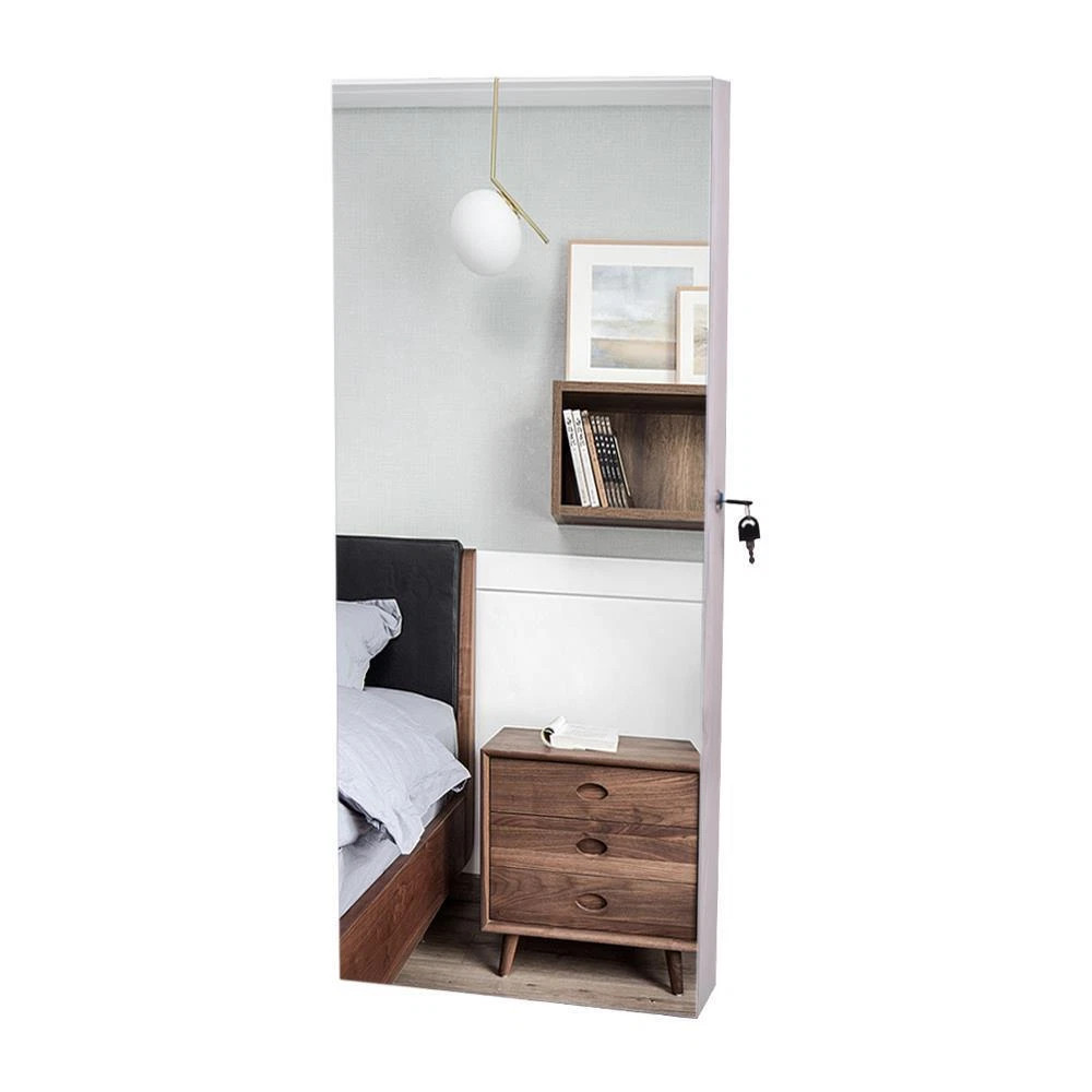 Wall-Mount/Door-Hanging Armoire Lockable Storage Organizer W/ Drawers White