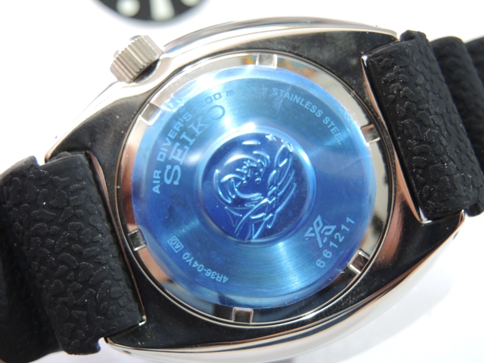NEW STAINLESS A.M CASE KIT DIVERS TURTLE BLACK SRP777 AUTOMATIC 4R36-04Y0 WATCH