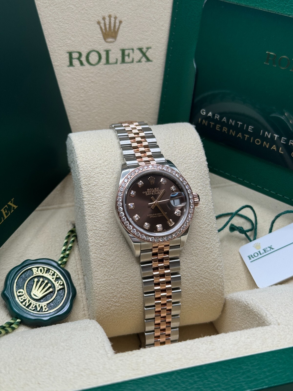 Rolex Lady-Datejust NEW 2024 Chocolate Diamond Dial 279381RBR Jubilee Bracelet
