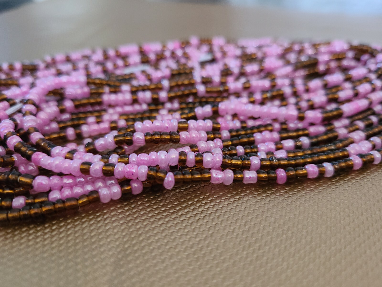 Single strand tie-on waist beads