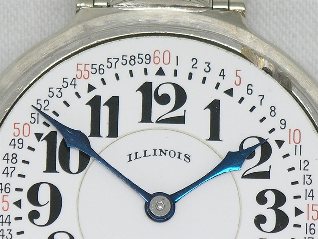 EX. FINE ILLINOIS 21 JEWEL 60 HOUR BUNN SPECIAL TYPE III MODEL 29 CASE, RUNNING!