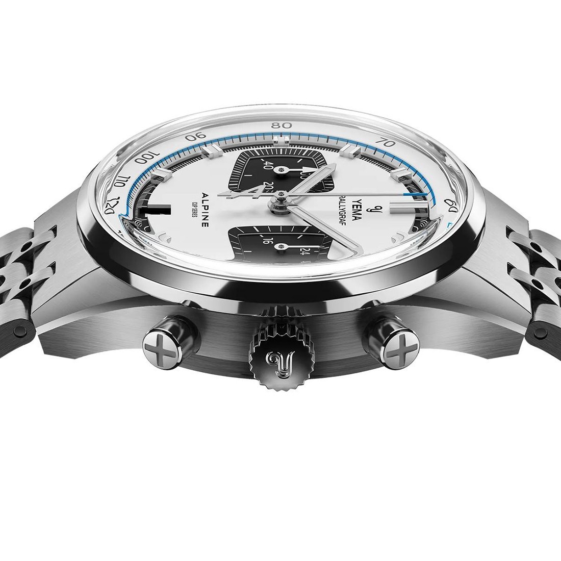 YEMA Rallygraf Alpine Chronograph Hybrid Steel Mechanical Quartz Men’s Watch