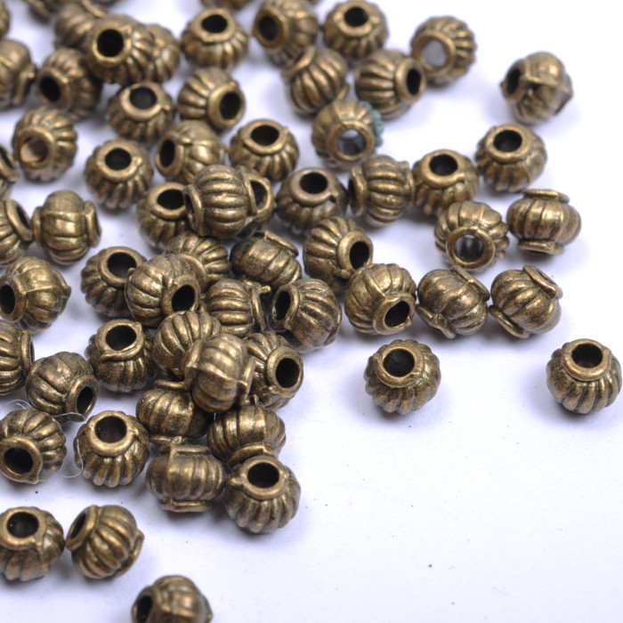 200PCS silver, gold and bronze hanging ornaments bulk spacing beads 5x4mm M276