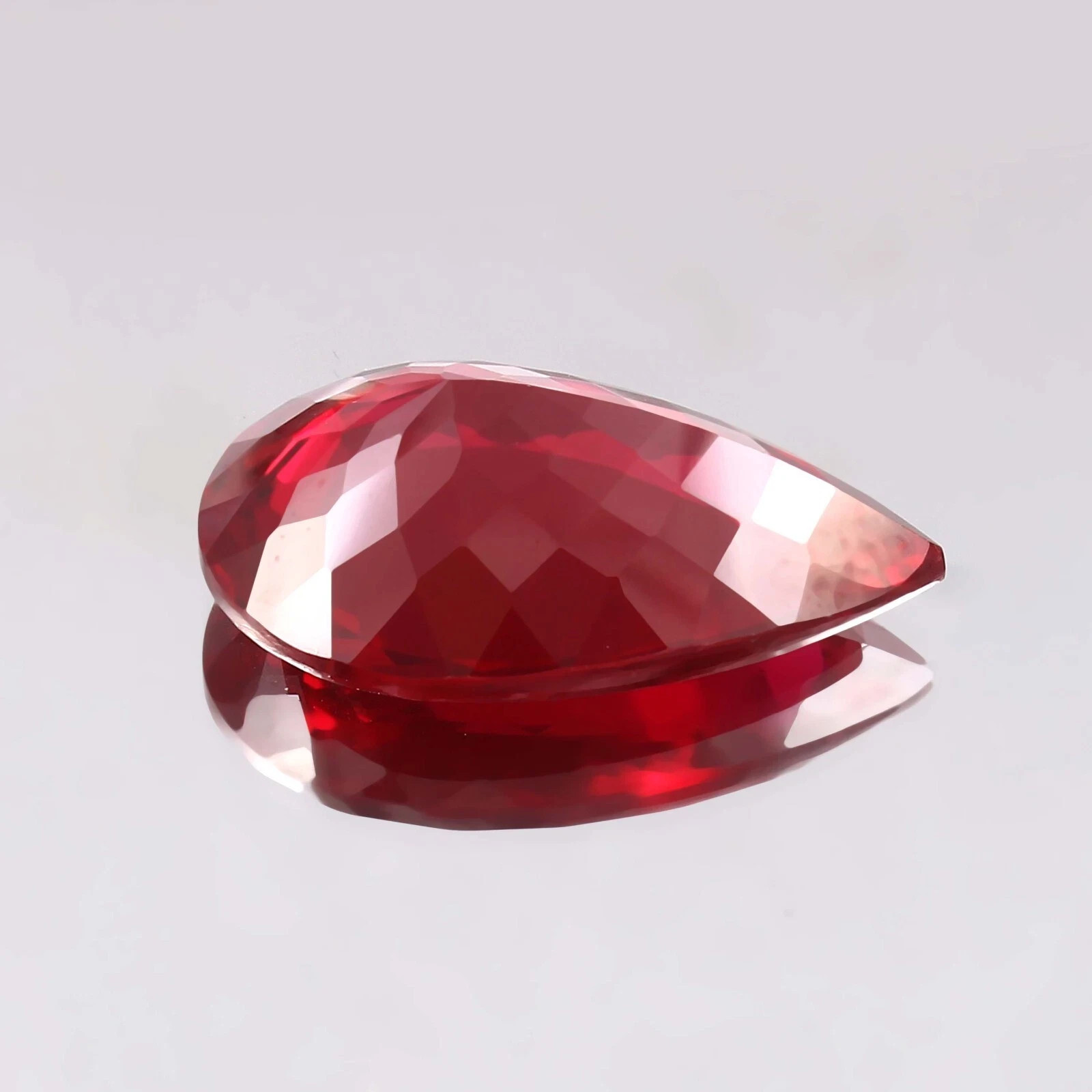 4.90 Ct Natural Ruby Pear Cut Pigeon Blood Red Loose Gemstone+ Free Gift