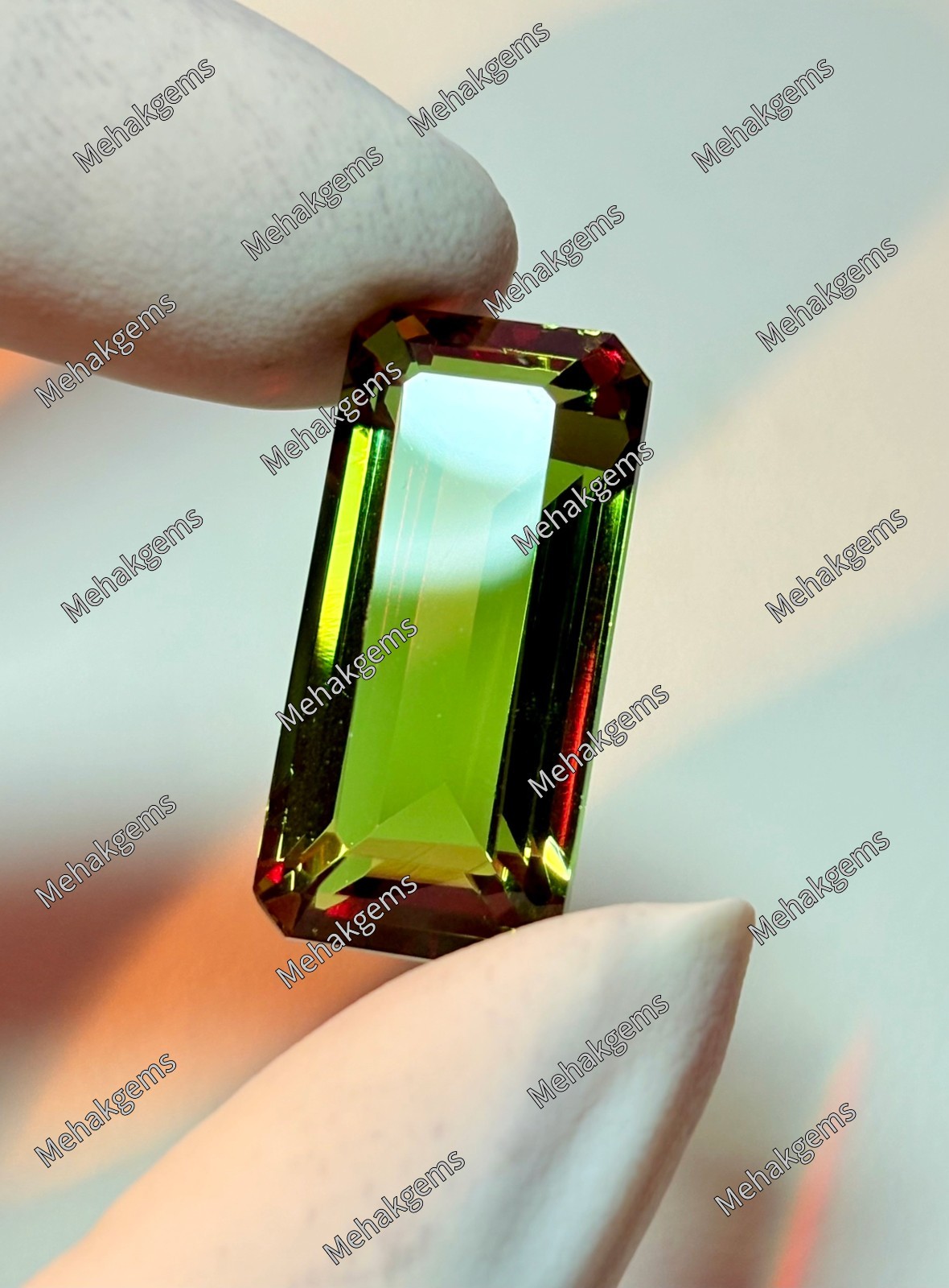 35 Carat Zultanite Gemstone, Rectangle Color Change Diaspore Pendant Stone
