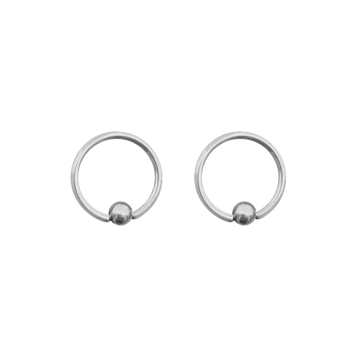 Captive Bead Ring surgical steel Pvd 14G Earrings Hoops Lip Belly Nipple 12PK