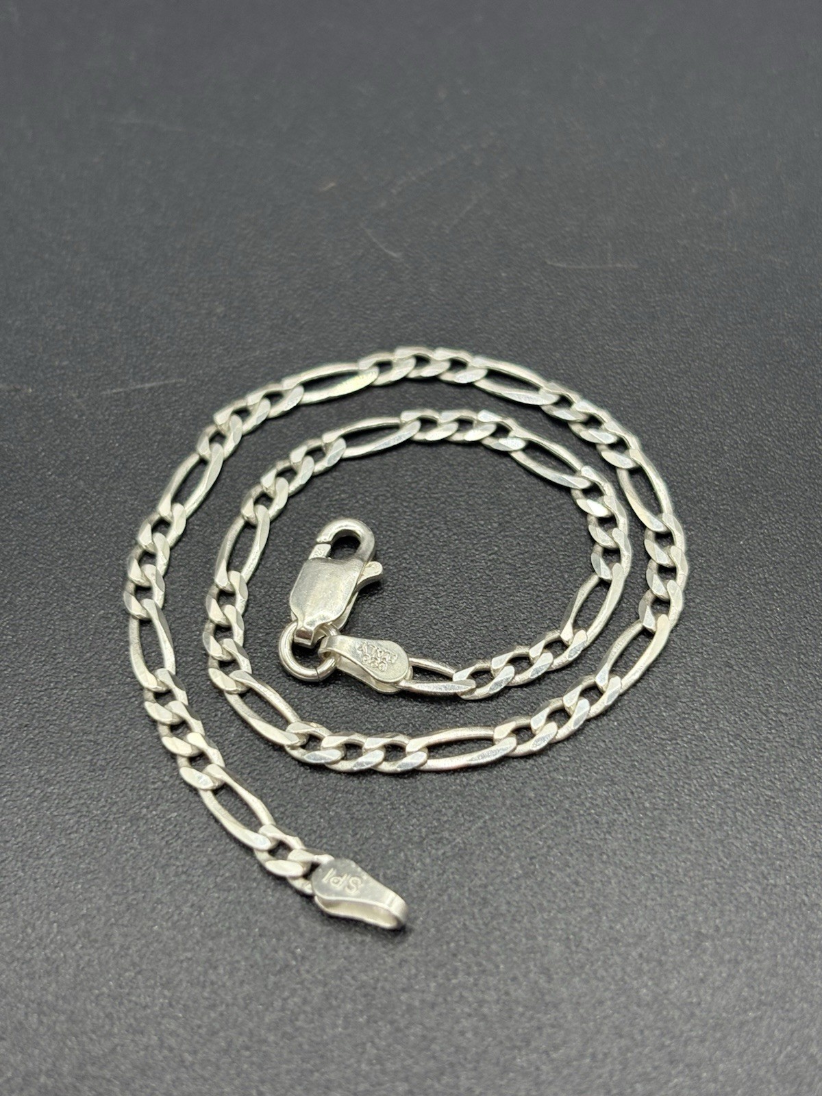 8″ Sterling Silver Fígaro Chain Gents Bracelet 2.25MM 2.4 Grams E29