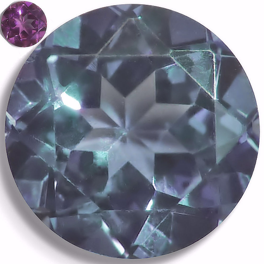 Lab Created Sapphire Alexandrite-Like Color Change Round Loose Gems Fine AAA