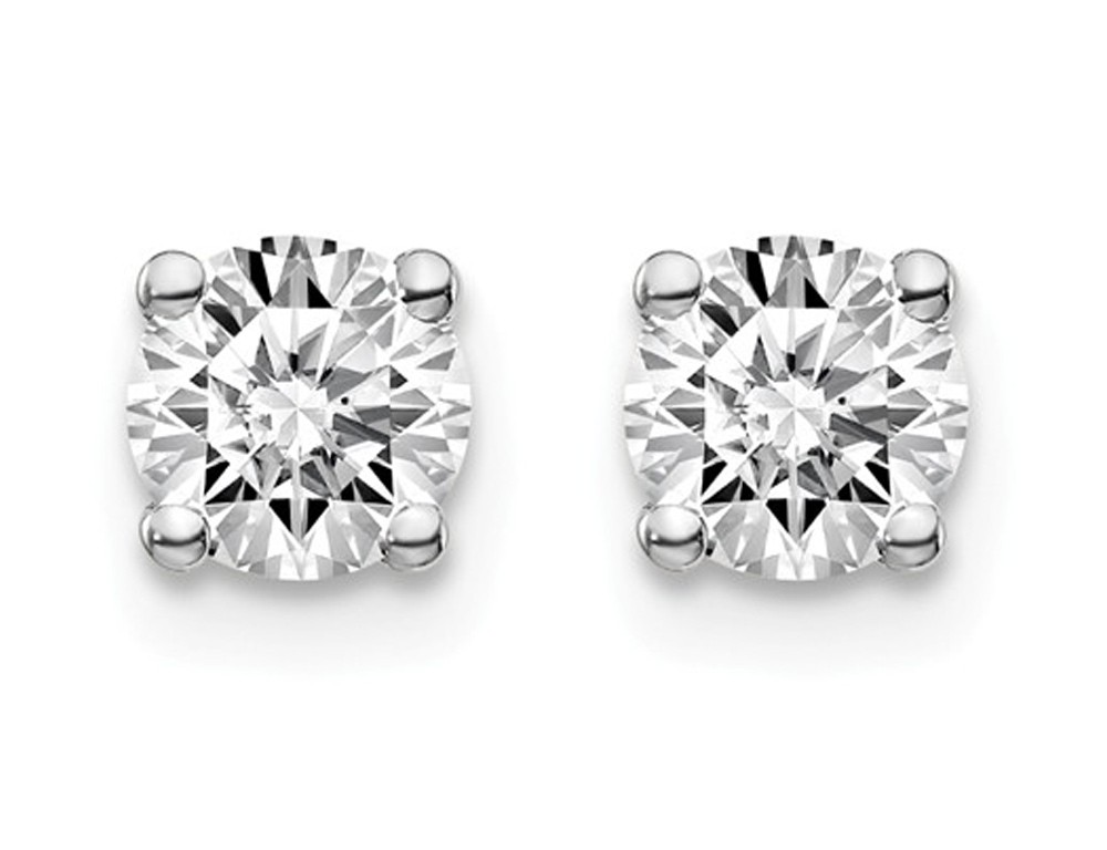 3/4 Carat (ctw VS2-Si1, D-E-F) Lab Grown Diamond Solitaire Earrings 14K Gold