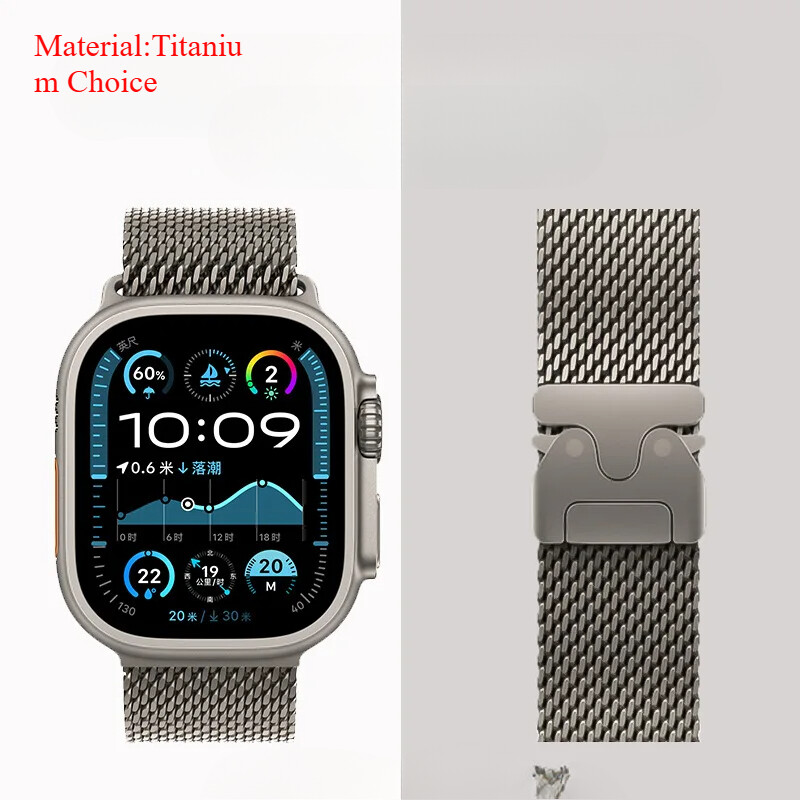 Titanium Metal iWatch Band Strap For Apple Watch Ultra 11 10 9 8 7 6 5 4 SE 3 2