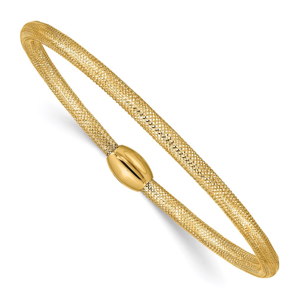 14K Yellow Gold Stretch Mesh Bracelet Gift 1.1gram Gift for Mother