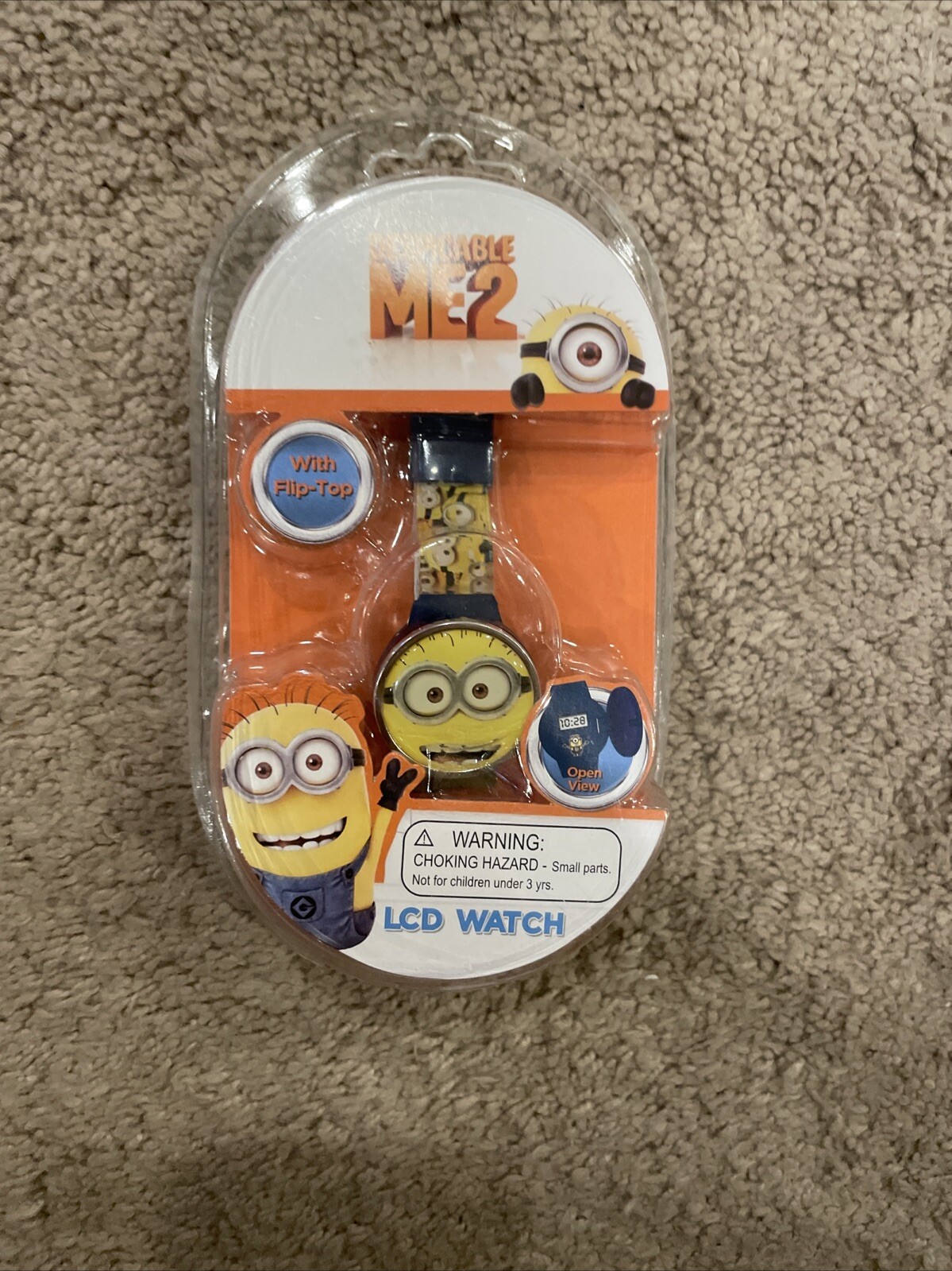 Despicable Me 2 Minion LCD Digital Watch with Flip-Top And Open View