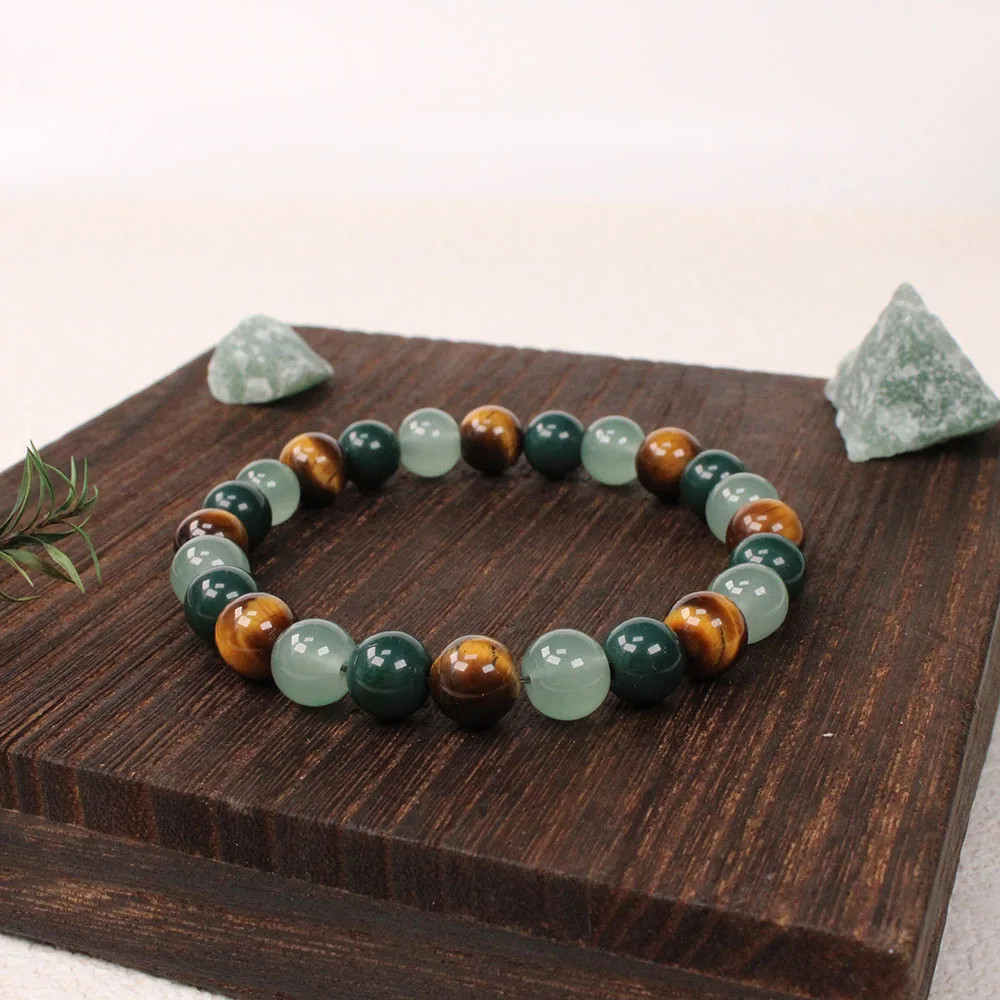 rich money bracelet women tiki Bohemian Natural stone Tiger eye stone bangles