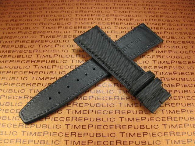 New 21mm Black Leather Strap Fabric Kevlar Watch Band W for IWC PILOT Top Gun