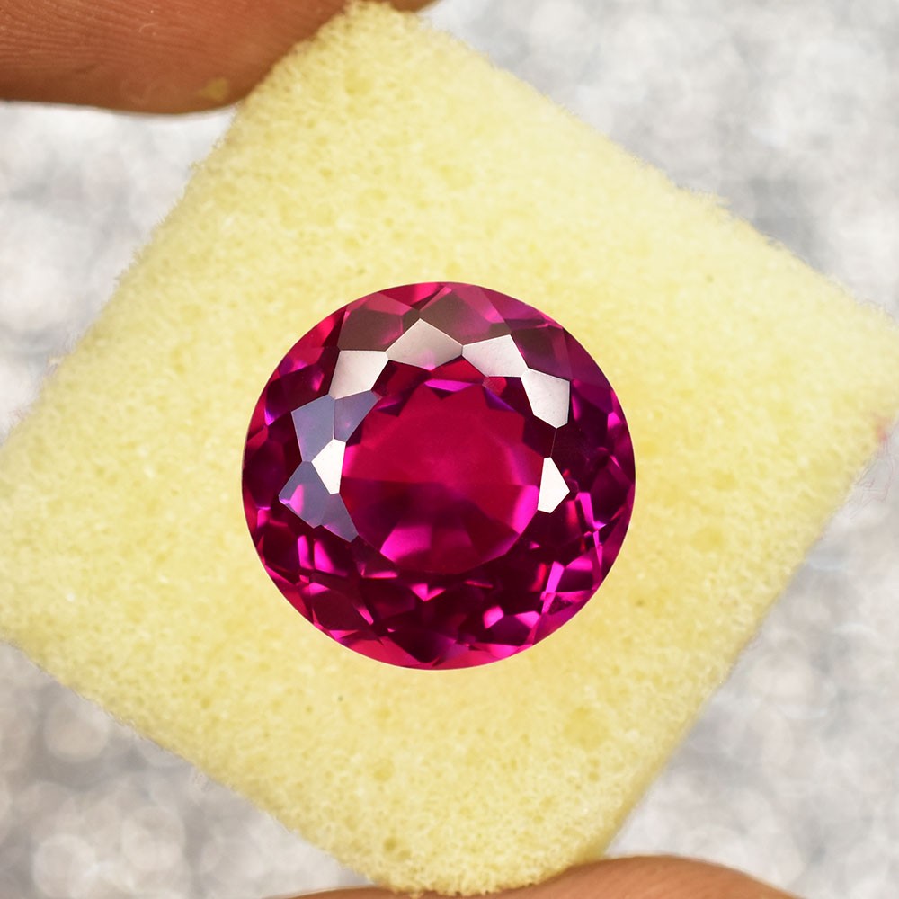 NATURAL Pink Ruby CERTIFIED 11.40 Ct Round Shape Loose Gemstone For collectors