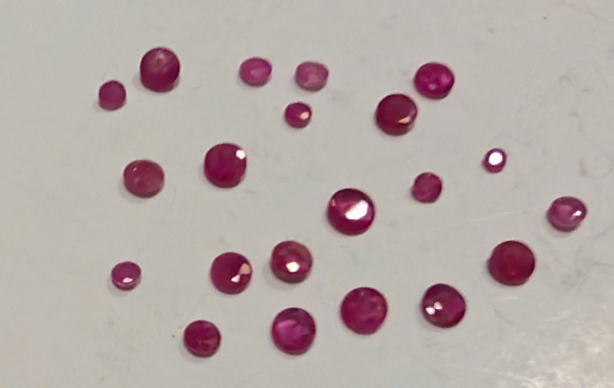 3.0 Cts Natural Pink Burma Rubies Round Gemstones Parcel