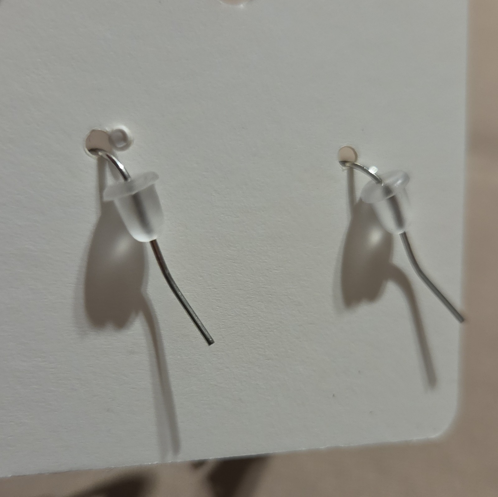 Silver Tone Metal Crescent Moon & Sun Face Dangle Drop Hook Earrings No Stone