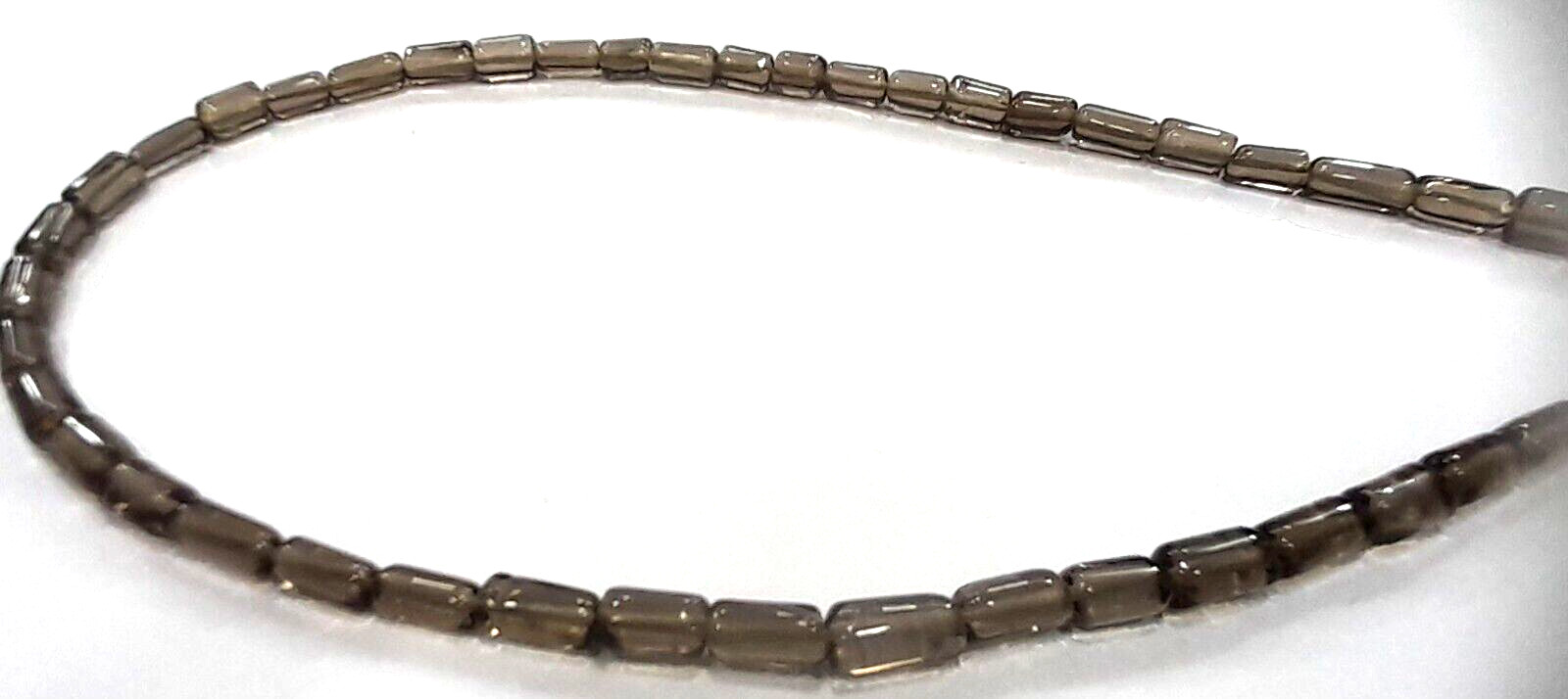Smoky Quartz Tube Smooth 4×7-5x8mm Loose Beads 18″inch 1 Necklace