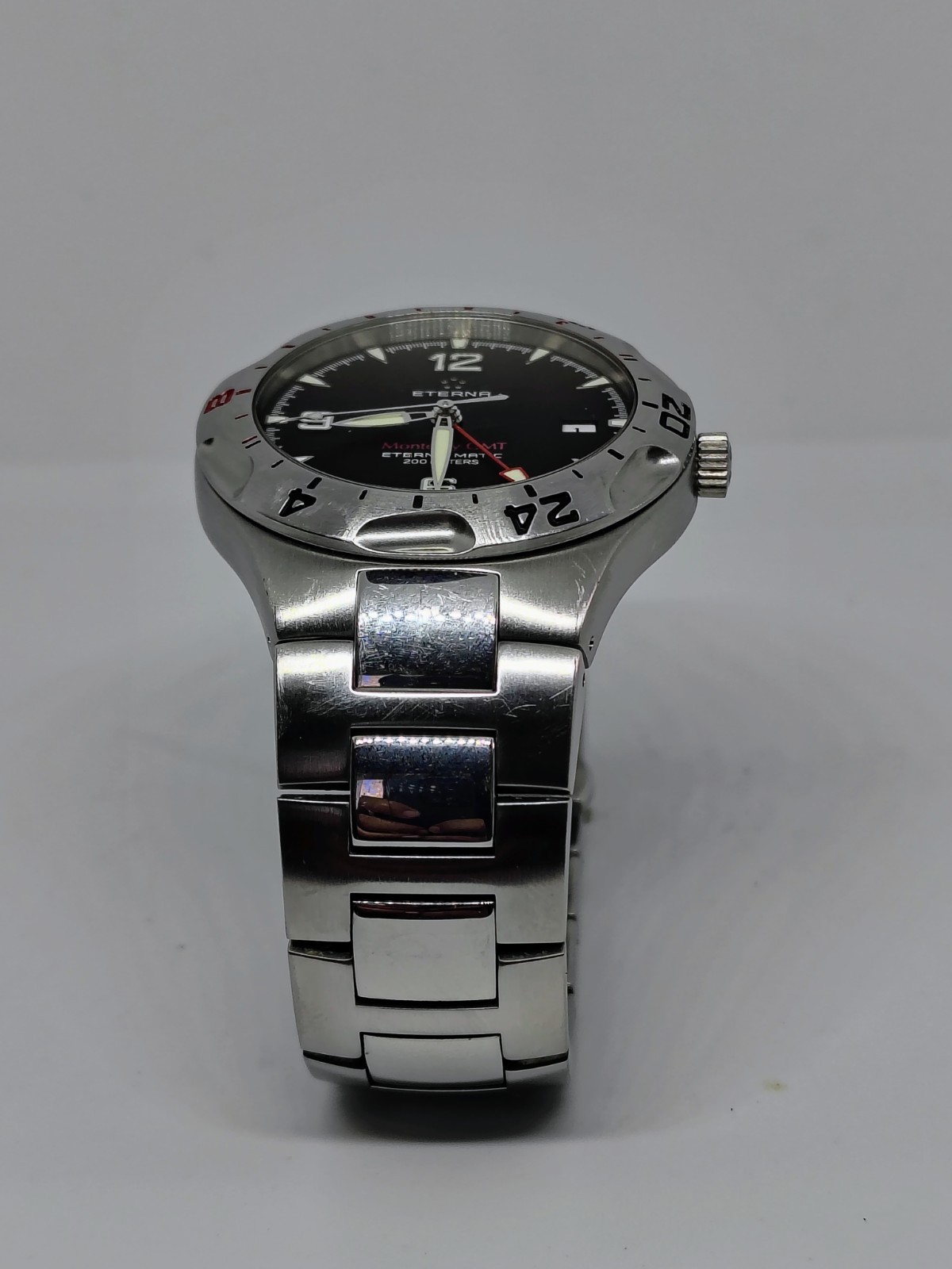 Eterna Monterrey GMT Automatic Watch Model 1612.41 Stailess Steel 200M