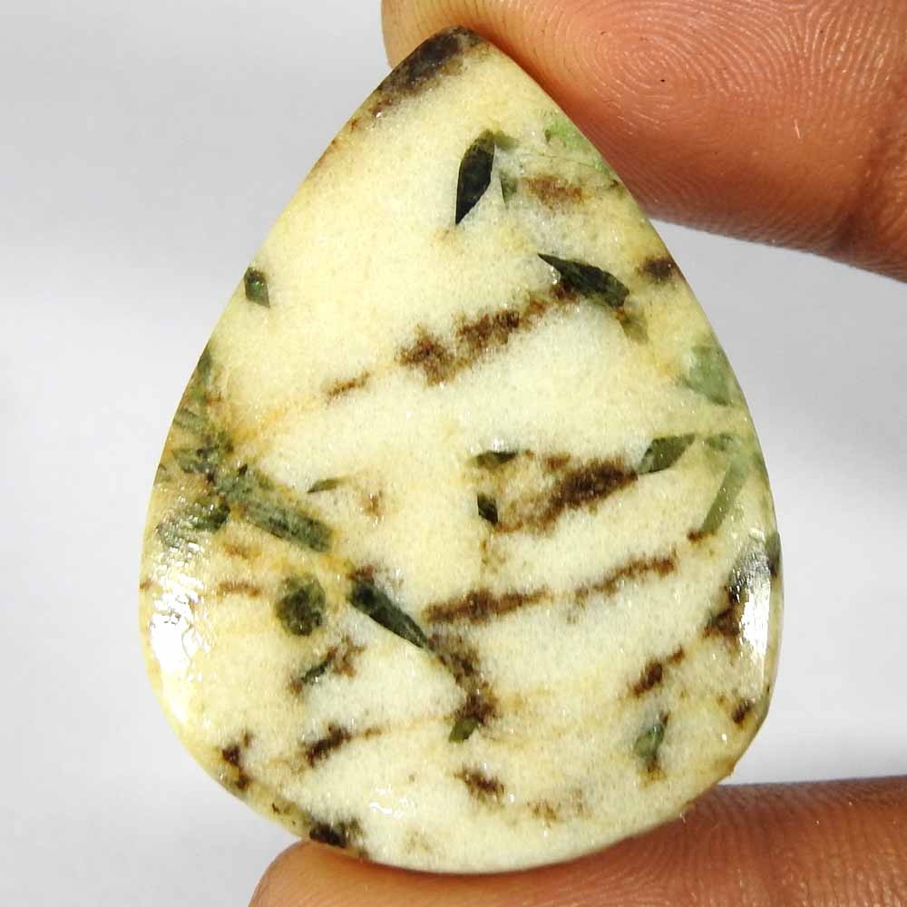 54.10CtsNatural Multi Designer Tourmaline Quartz Pear Cabochon Gemstone