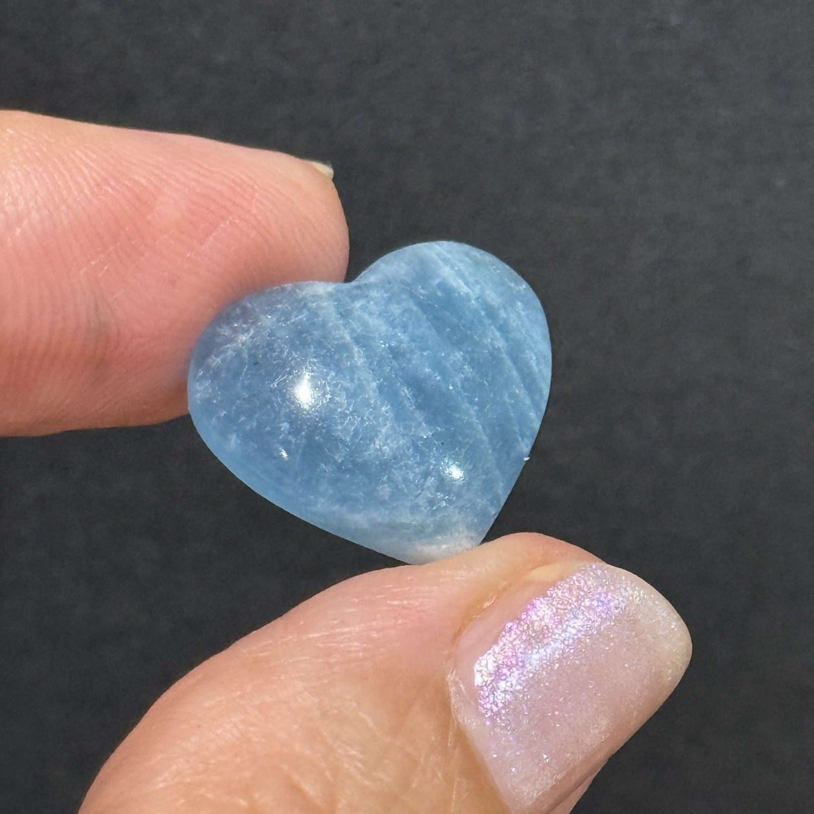 13.2ct 18.7×17.2×5.4mm Smooth Blue Aquamarine Heart Shaped Cabochon Loose Gem