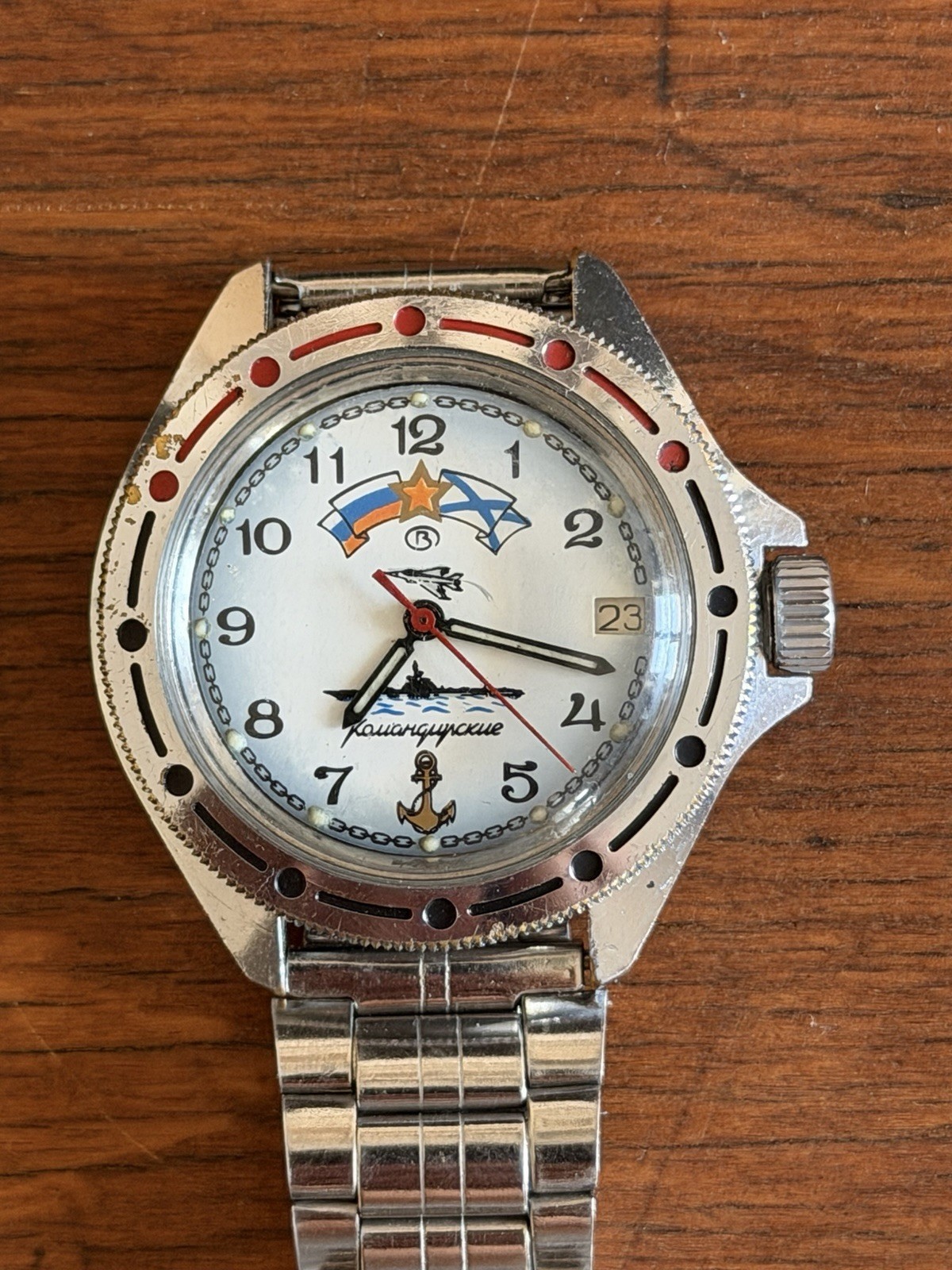 Vintage CCCP Vostok Komandirske Mechanical Military watch fully functional.