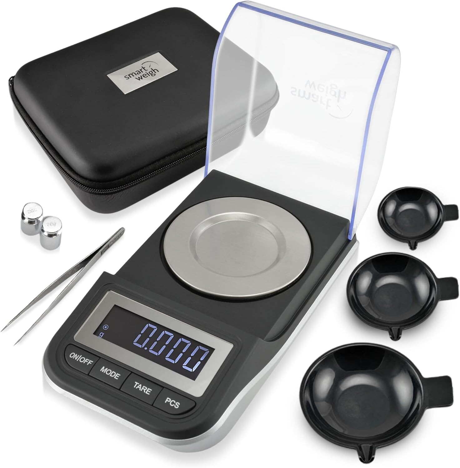 Premium High Precision Digital Milligram Scale 50g x 0.001 Grams – Black