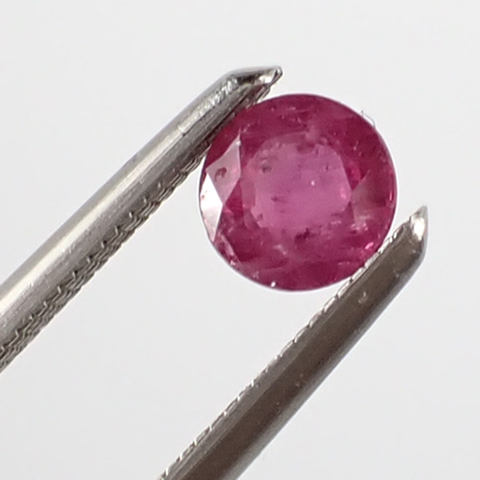 Natural 0.31 carat 3.92 mm Round Red Purplish Color Ruby Loose Gemstone, L14