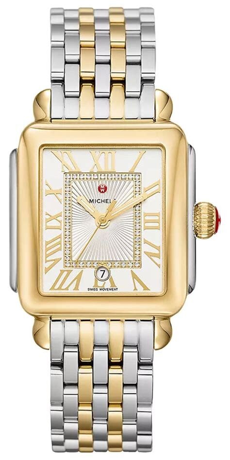 Michele Deco Madison Two-Tone S. Steel Diamond Dial Ladies Watch MWW06T000147