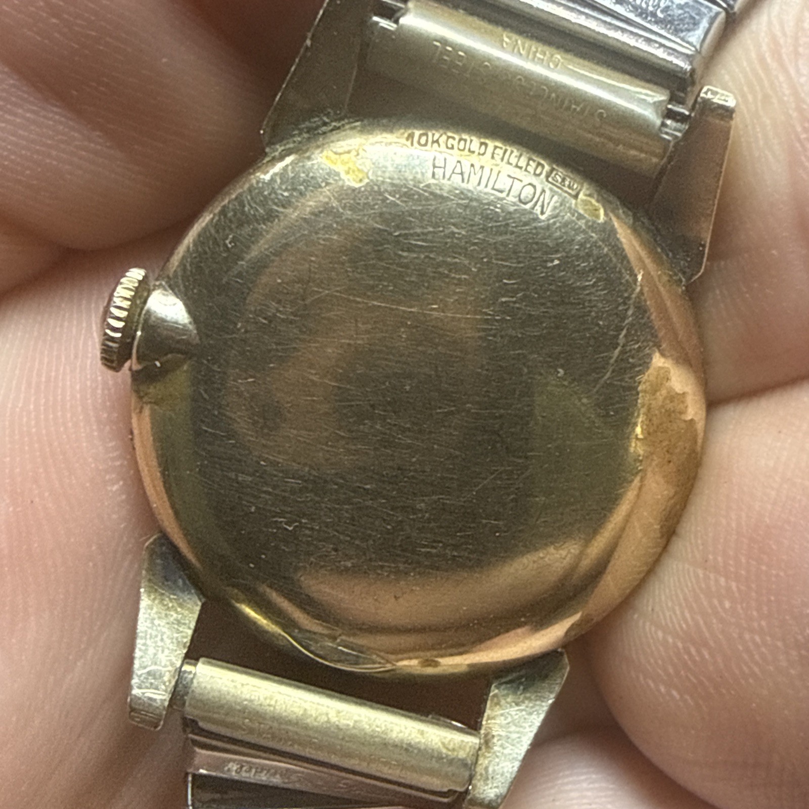 Hamilton Cal 747 Men’s 10kGF 17j Manual Wind Watch Parts Or Repair