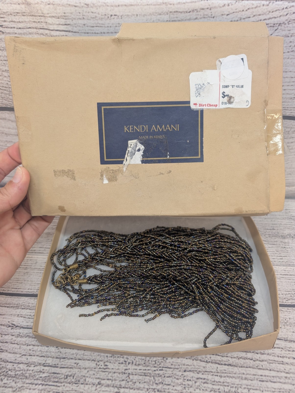 Kendi Armani Africa Beaded Necklace Deep Earth Tone Rare Vintage