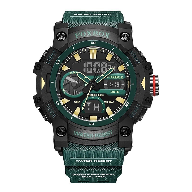 Men’s Watch Big Dial Quartz Digital Analog Luminous Waterproof Sports Wristwatch