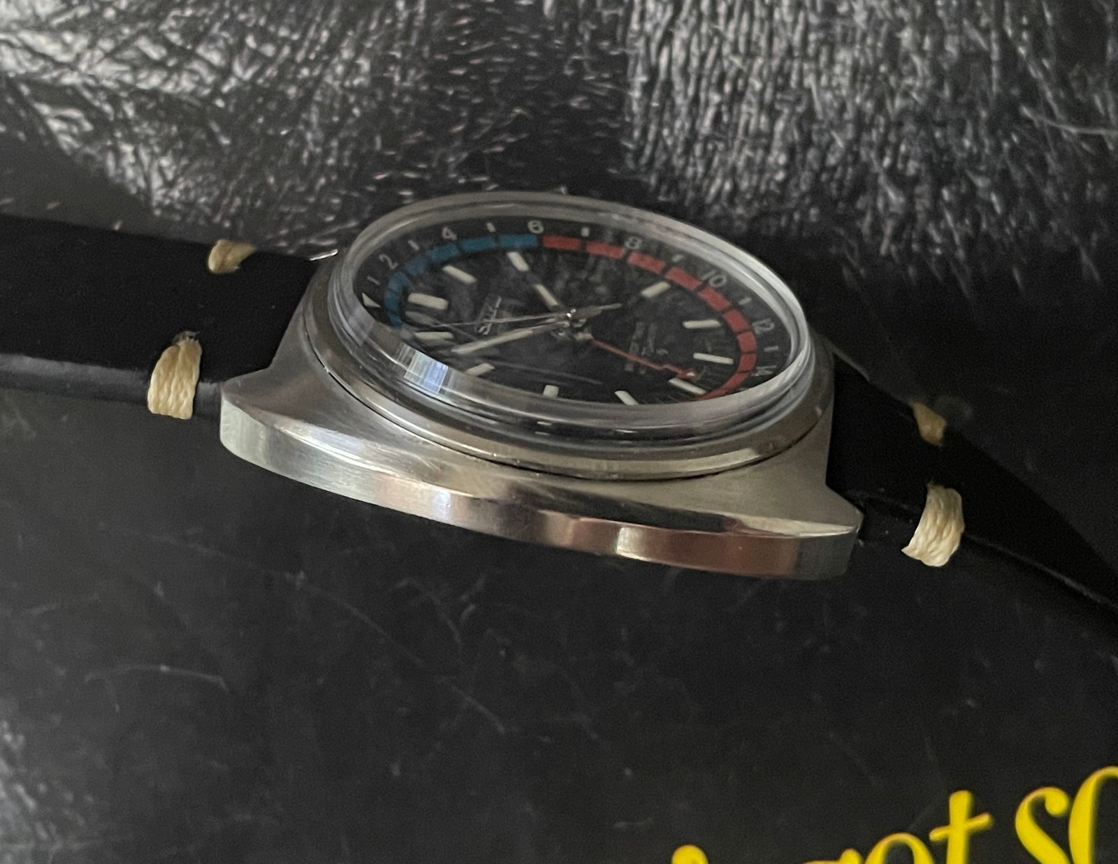 Seiko Navigator Timer vintage Auto GMT watch March 70, great condition, serviced