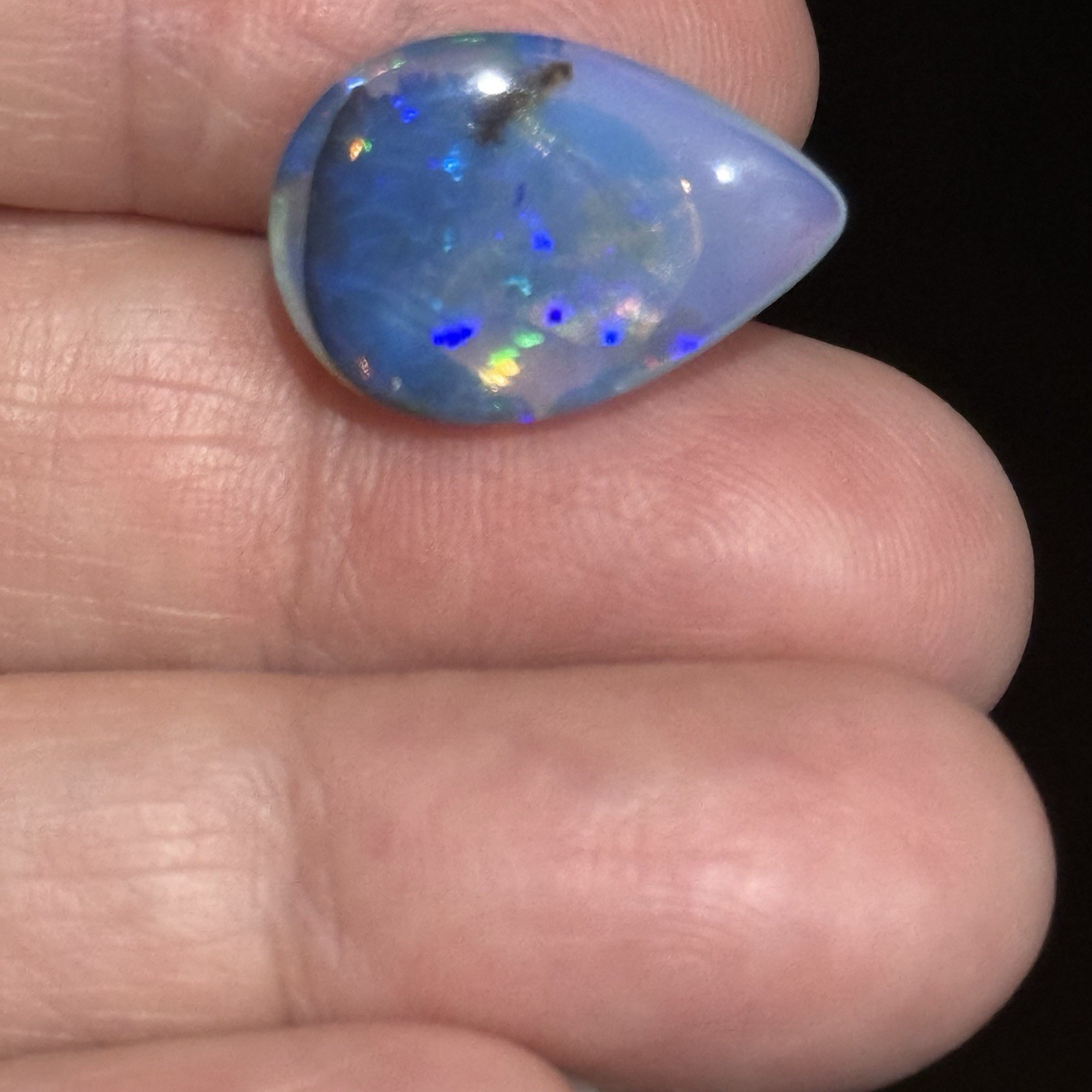 6.25ct 19×12.8×5.7mm Unique Ethiopian Welo Opal Pear Shaped Cabochon Gem