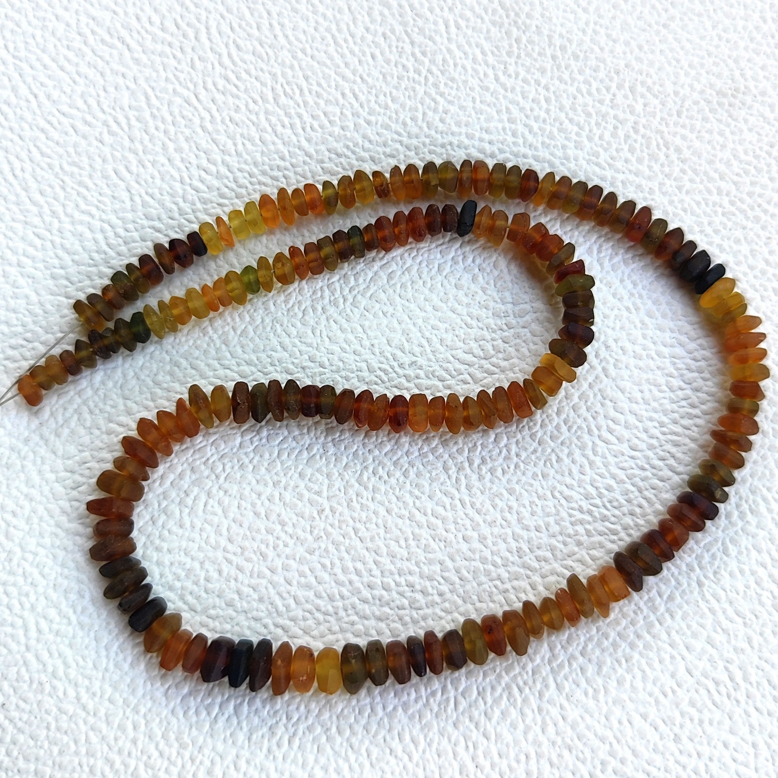 Natural Rainbow Tourmaline 4-5mm Unpolished Raw Beads 14″ Strand Brazil Gems