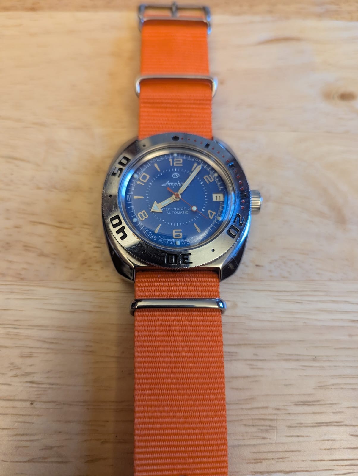 Vostok Amphibia 710007 Watch Diver Mechanical Automatic USA Seller