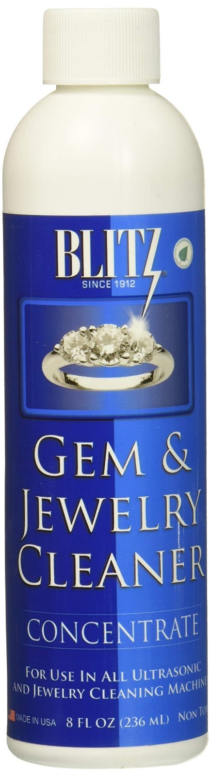 Jewelry Cleaner Concentrate – 8 oz Gem & Jewelry Cleaning Solution, Safe & Effec